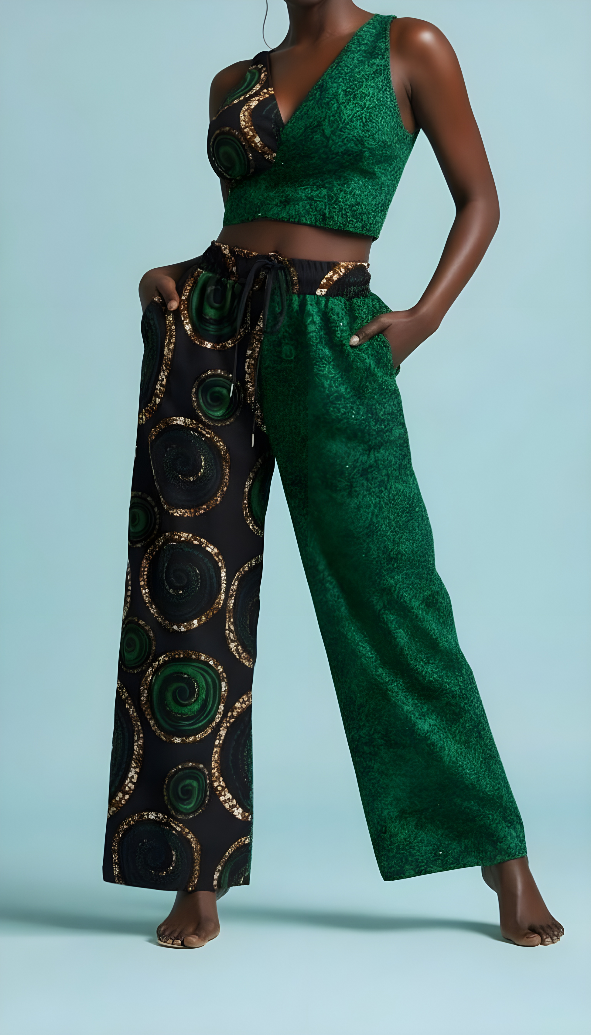 Evergreen Ankara Pants