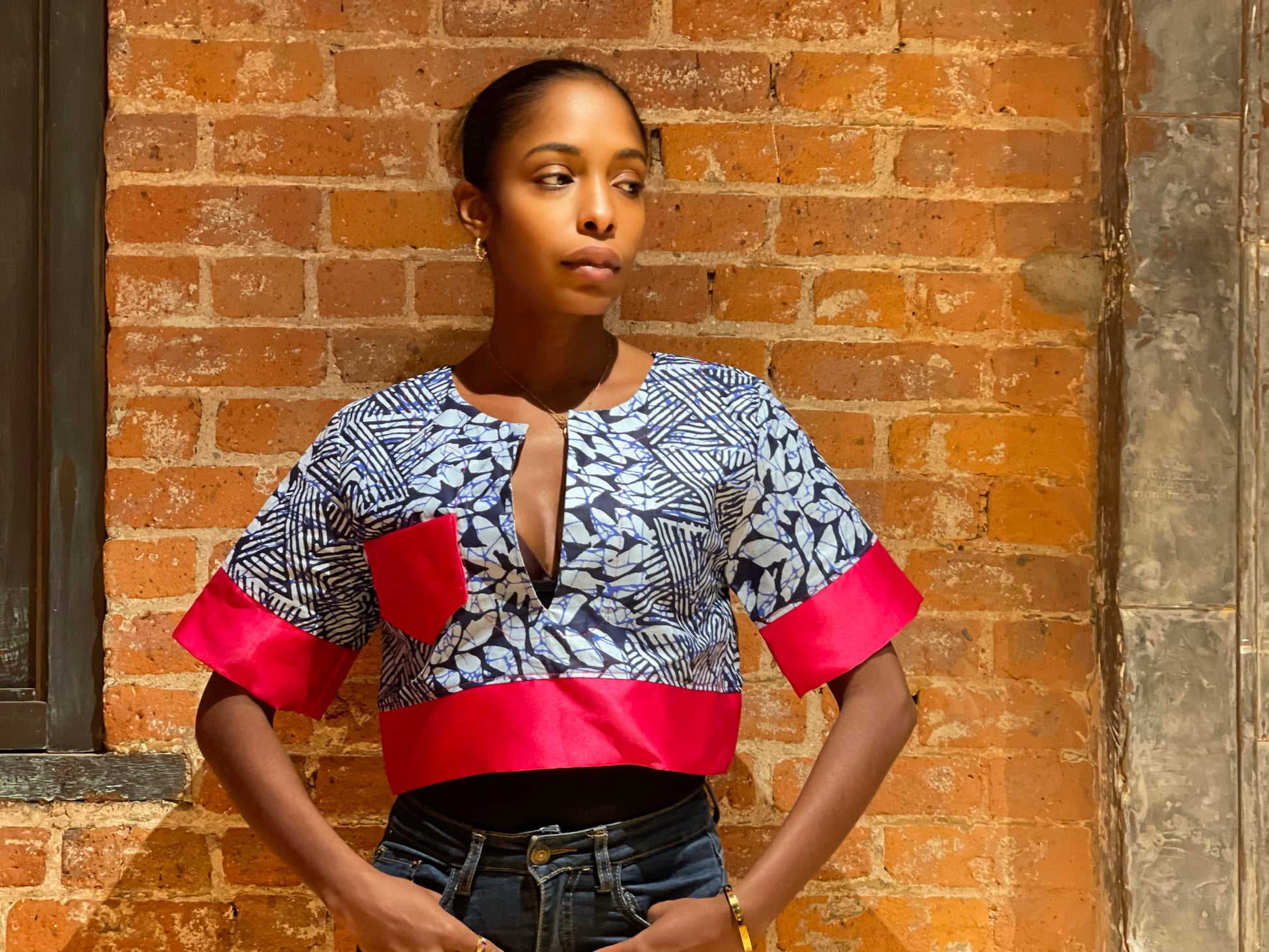 Ankara Boxy Crop Top