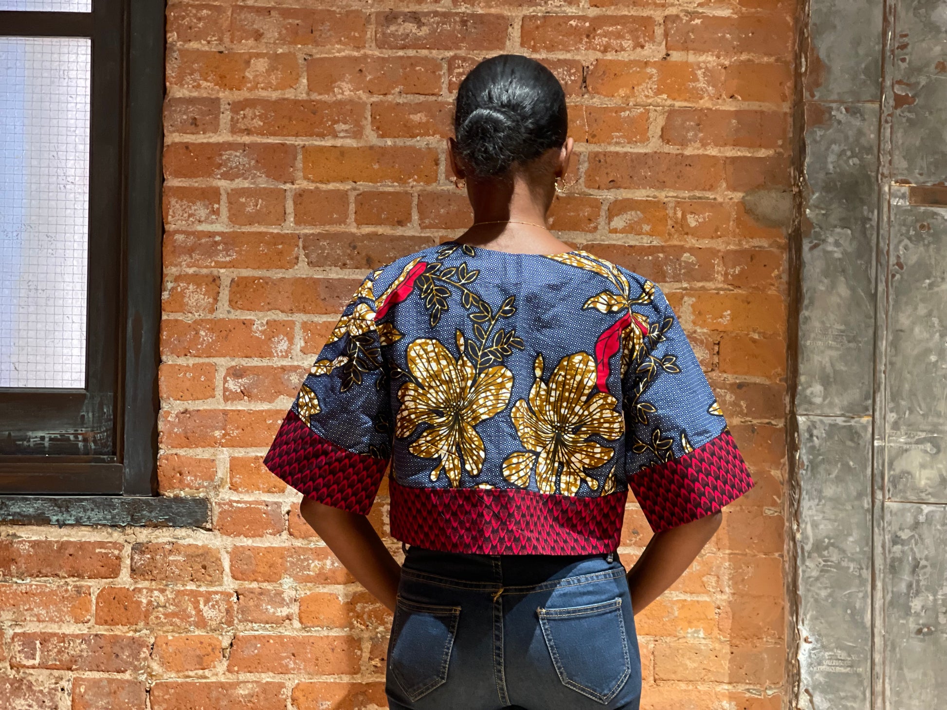 Ankara Boxy Crop Top