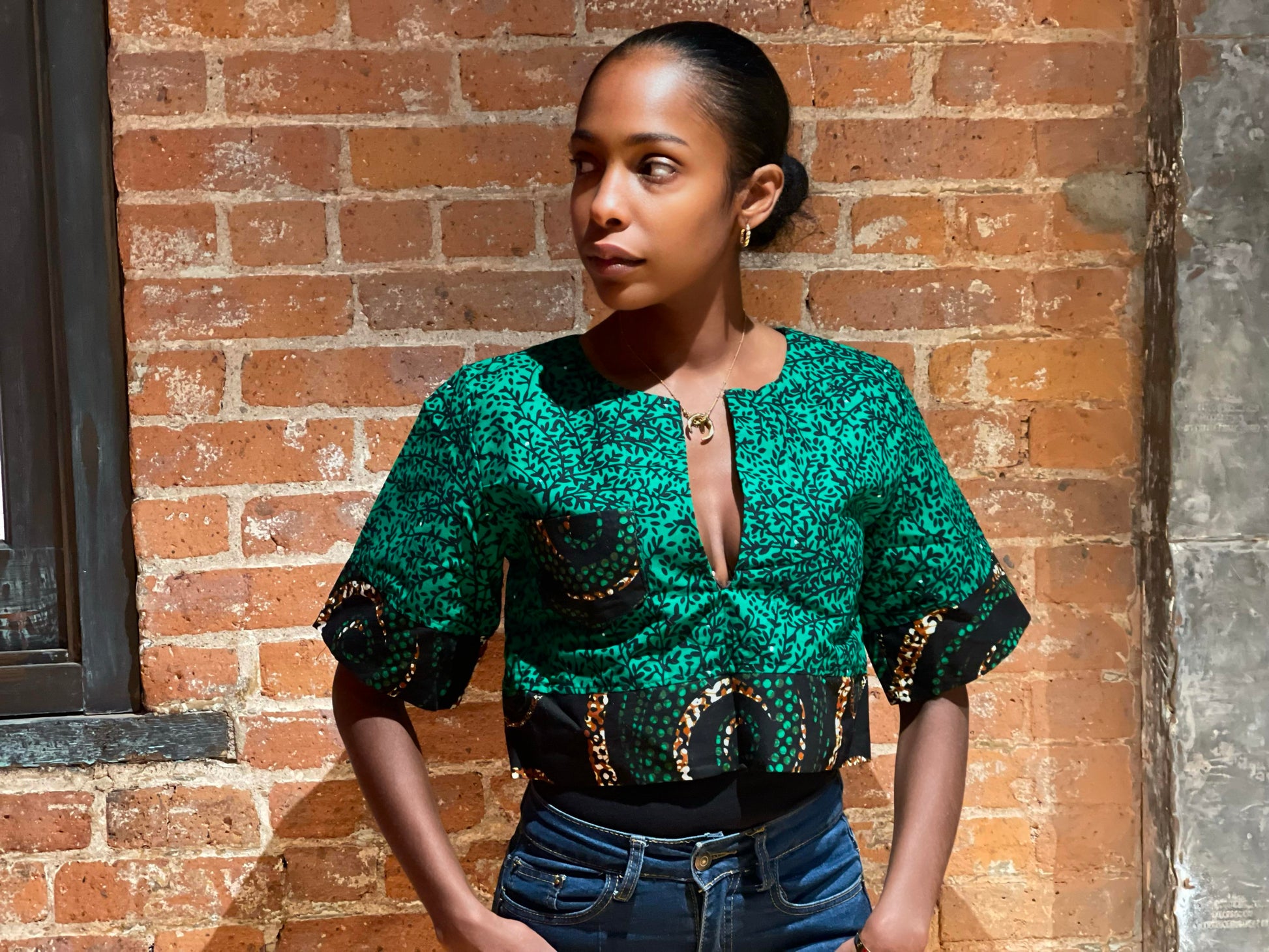 Ankara Boxy Crop Top