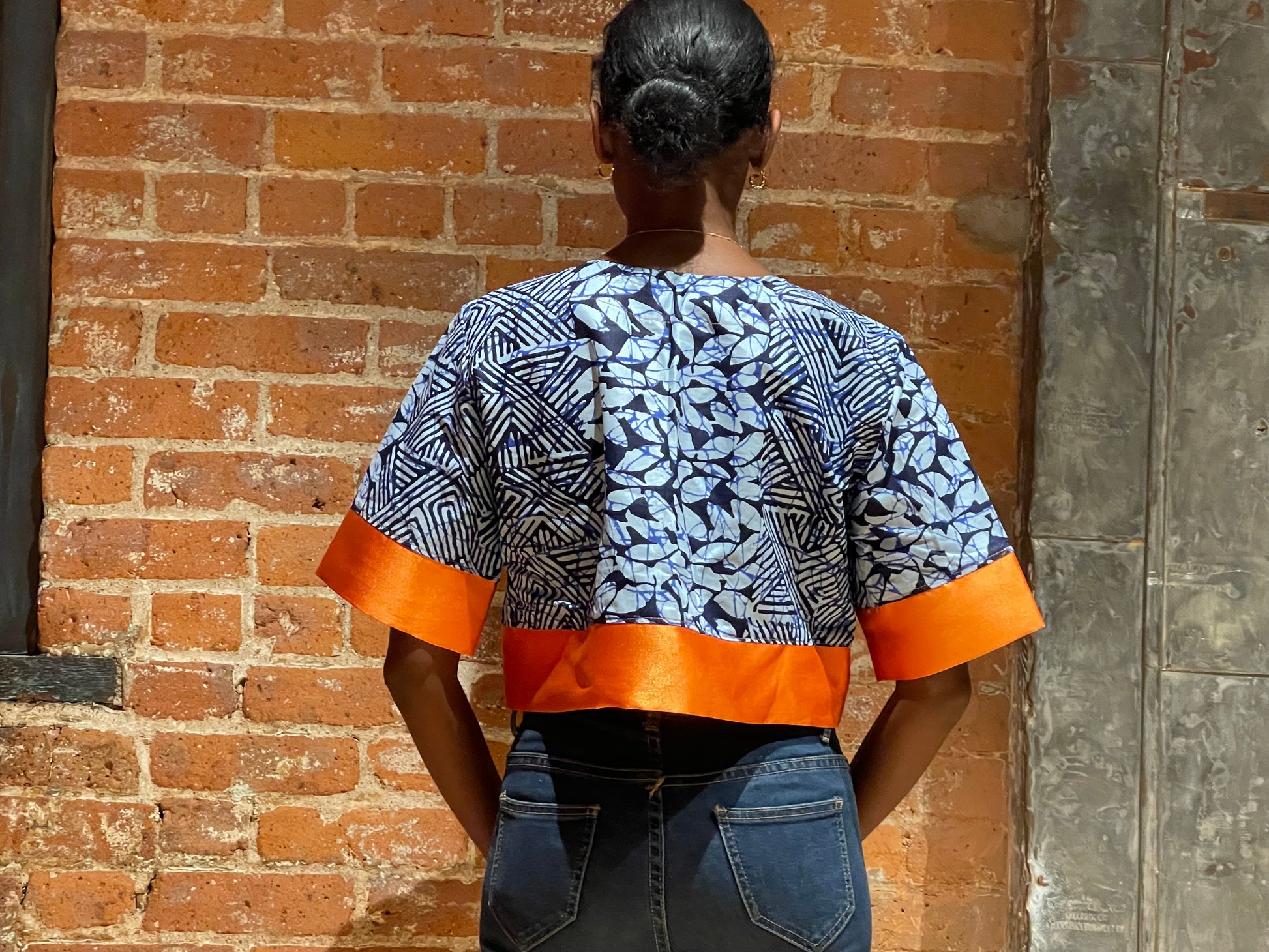 Ankara Boxy Crop Top