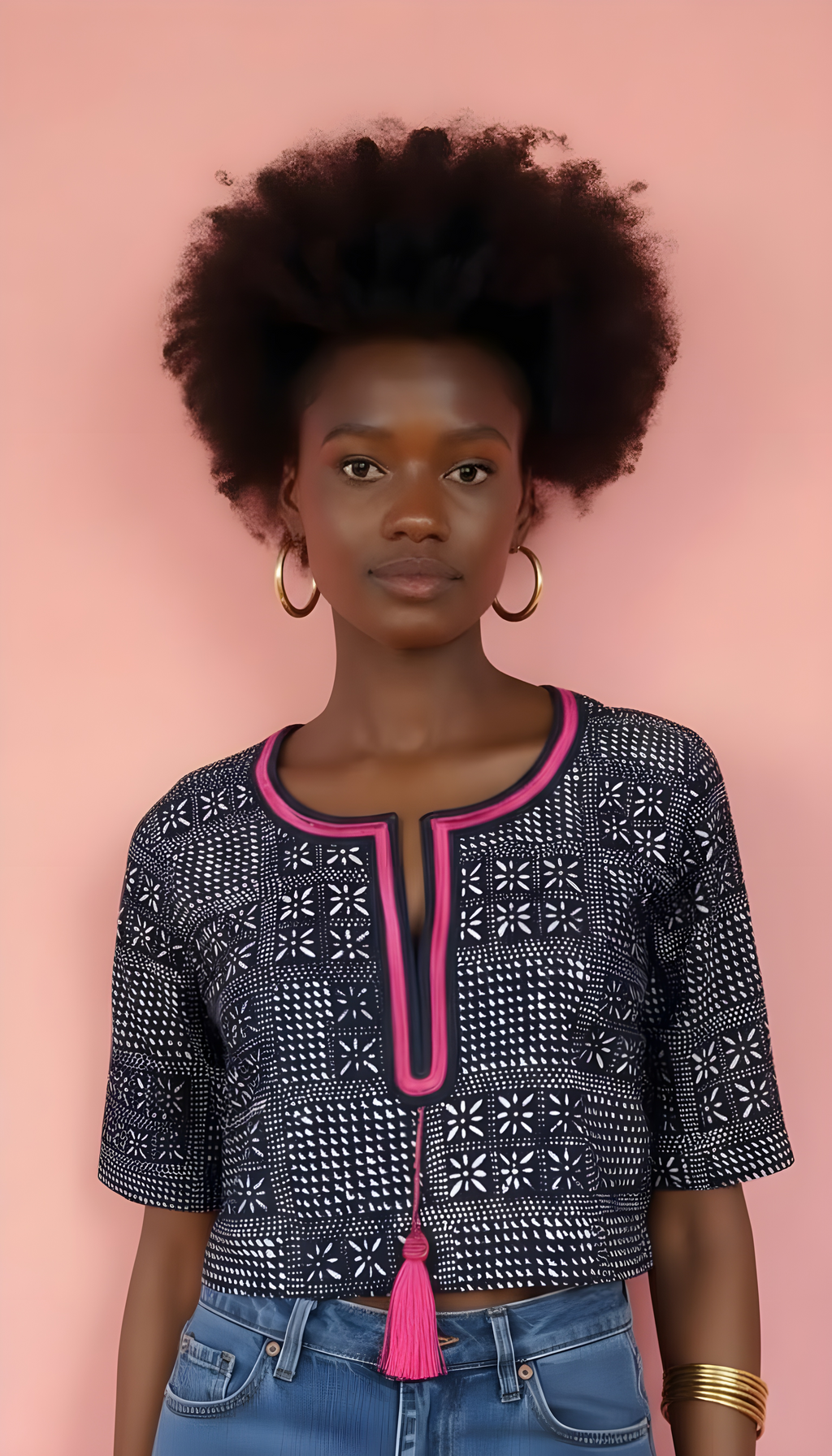 Embroidered Crop Top