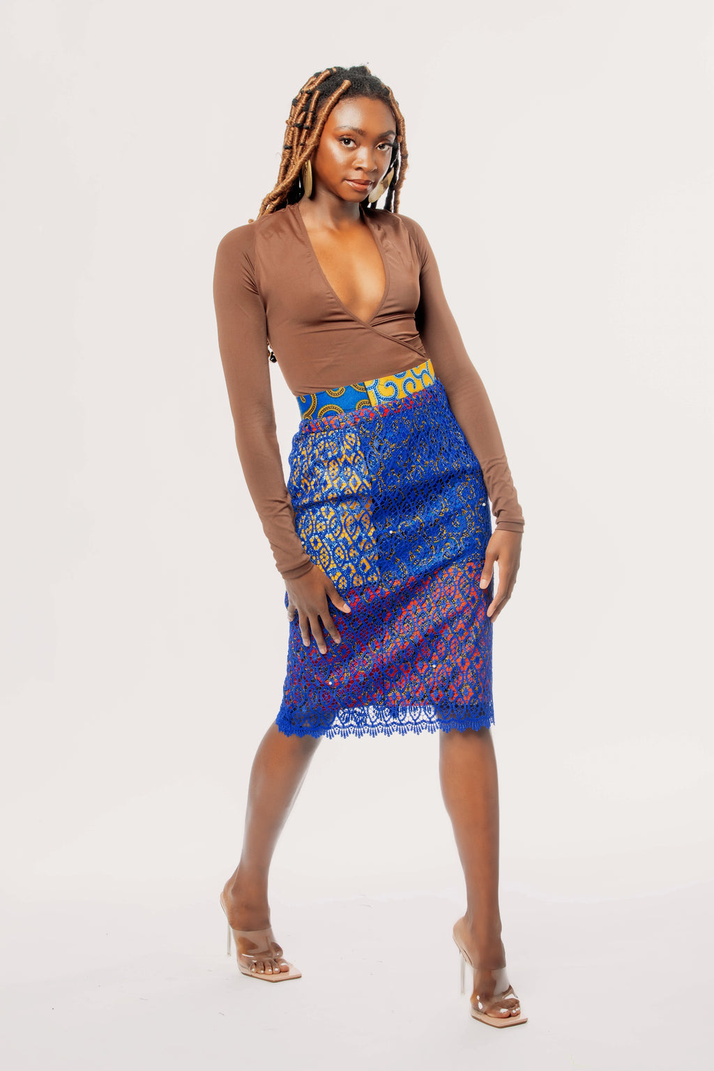 Mimi Ankara Lace Skirt