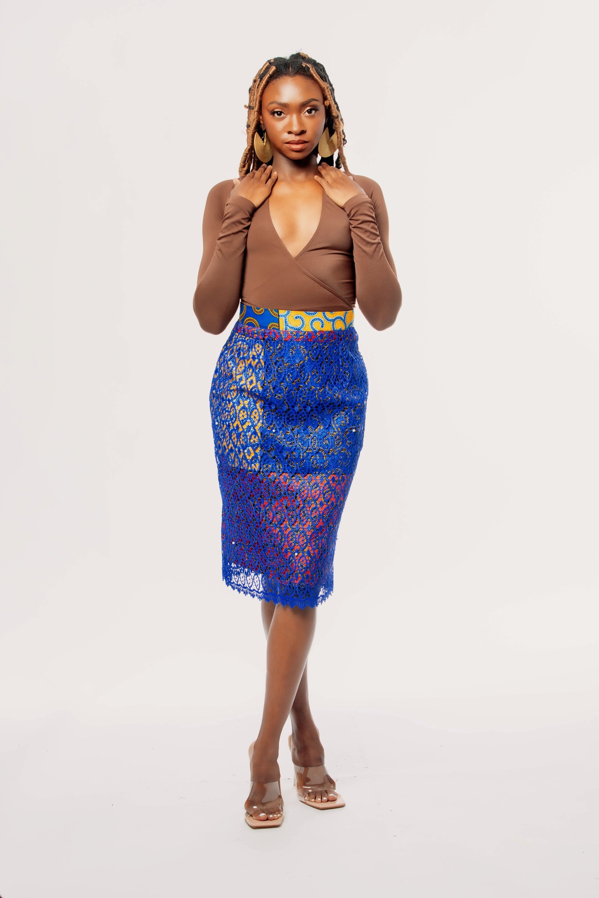 Mimi Ankara Lace Skirt