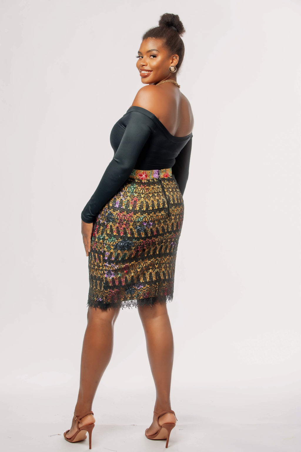 Mimi Ankara Lace Skirt