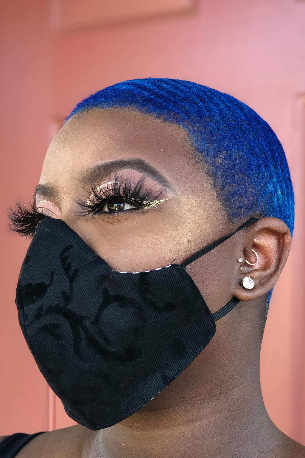 Black Baroque Face Mask