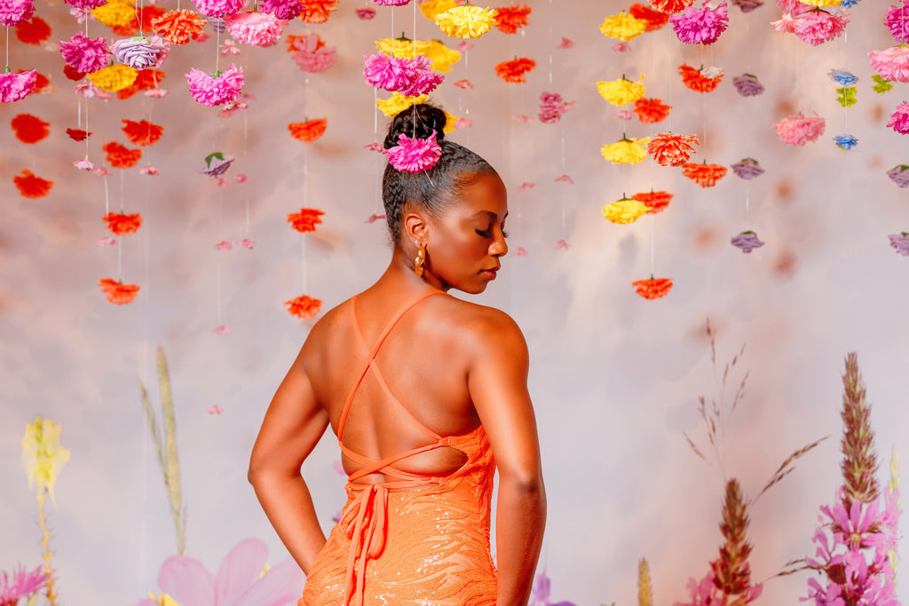 Orange Butterfly Dress