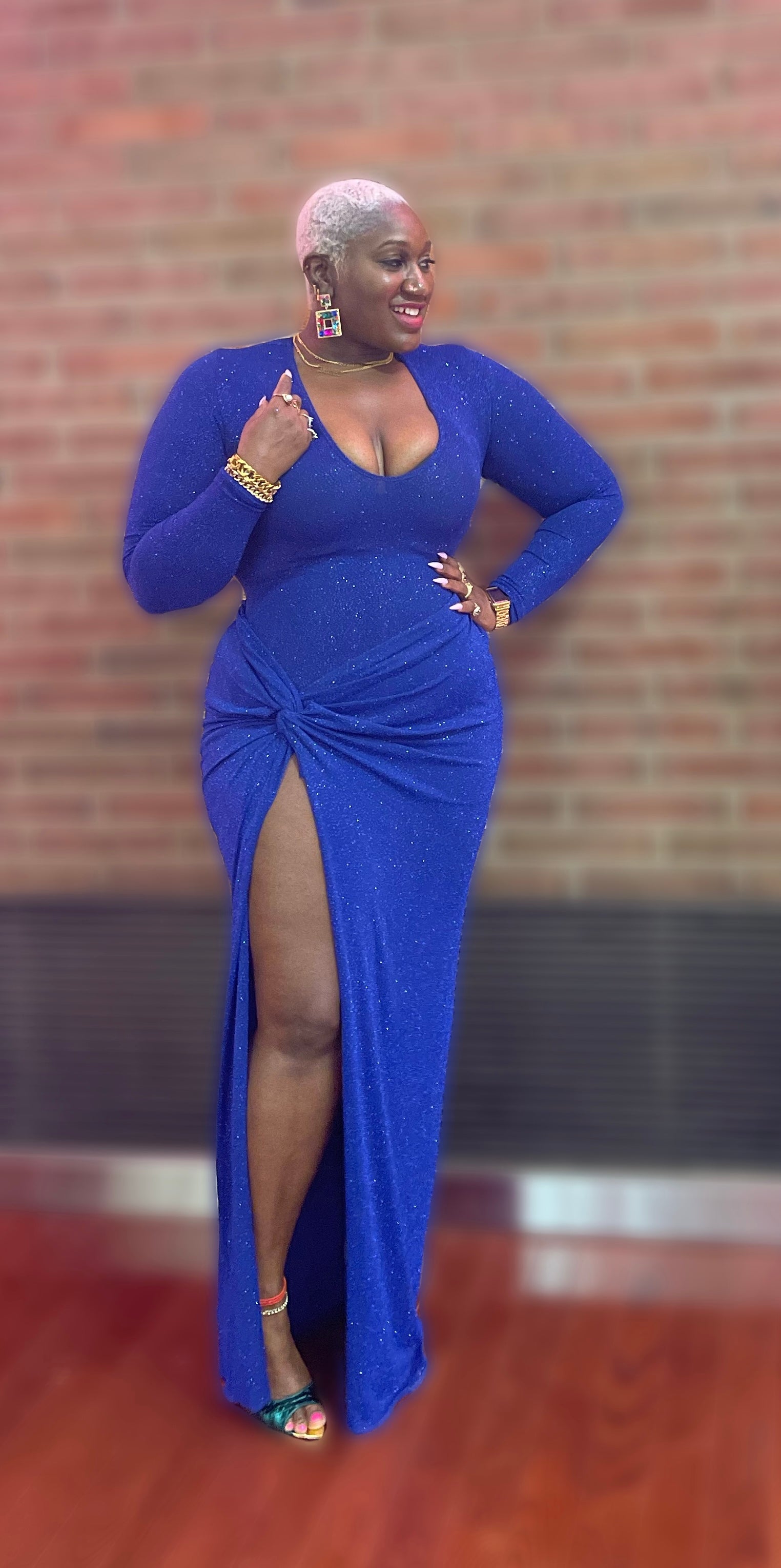 Glitter Slinky Knot Skirt Set