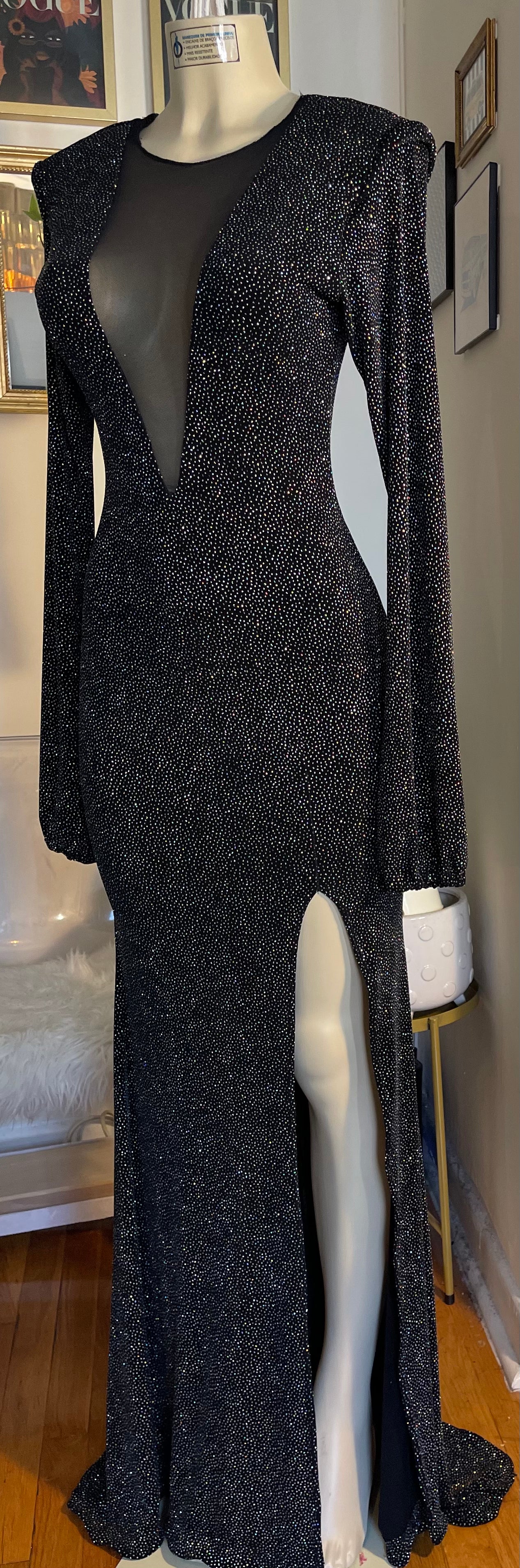 Shimmer Plunge Dress