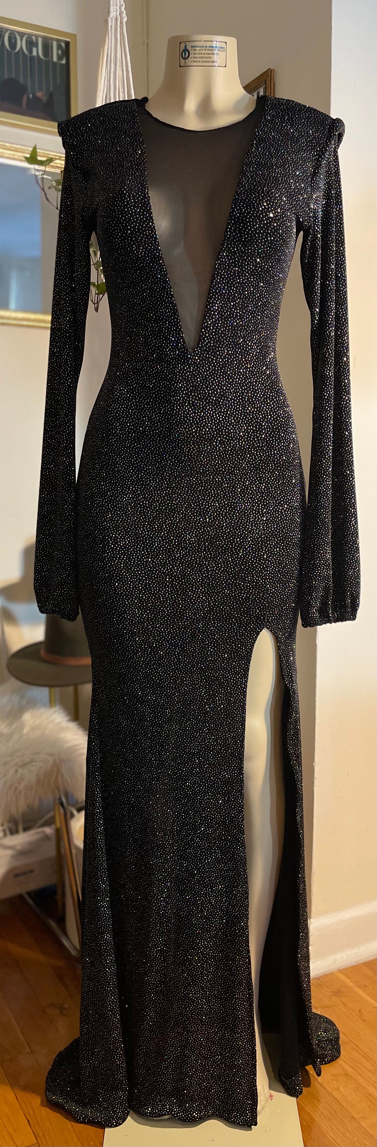 Shimmer Plunge Dress